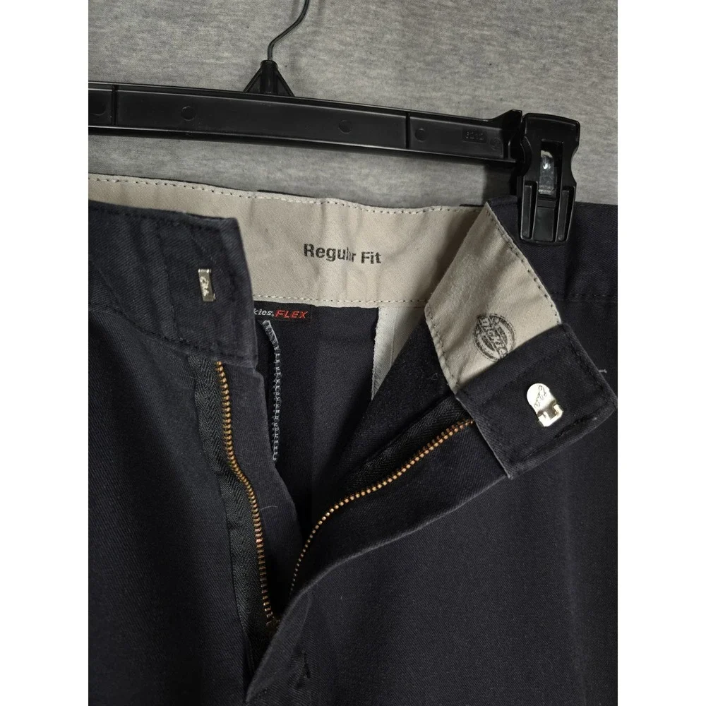 Dickies WP882 Slim Straight Work Pants Black 34x34 Men's Work Wear Flaws